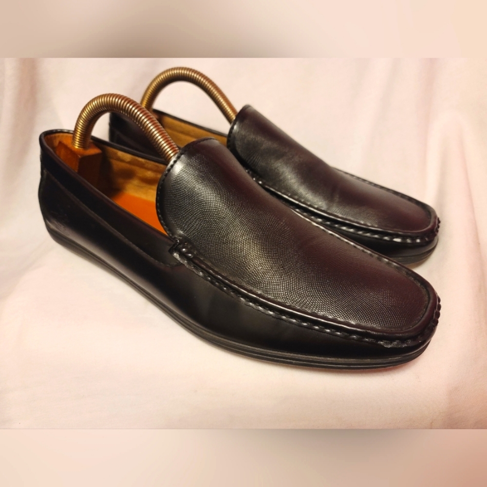 Beverly Hills Polo Club Clyde Slipon Black Dress Shoes Loafers BPS9065 Sz 13M